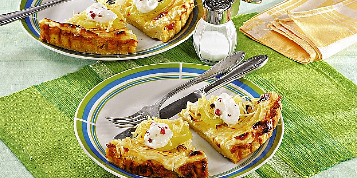 Bramborovo-cibulový koláč