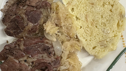 Houskový knedlík, Knedlíček jako obláček , vařeno na páře ♥️