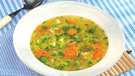 Krůtí vývar s kari strouháním