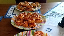 Šneky se špenátem