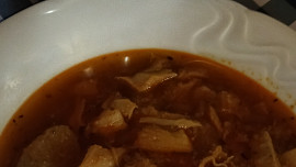 Dršťková polévka z předvařených drštěk