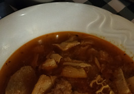 Dršťková polévka z předvařených drštěk