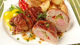 Plněné závitky z mletého masa