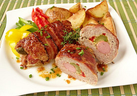 Plněné závitky z mletého masa