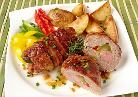 Plněné závitky z mletého masa