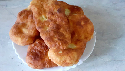 Langoše z jogurtu, Děláno z poloviční dávky