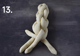 Vánoční vrkoče (vánočky ze čtyř pramenů)