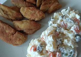 Kadlíkovy smažené holubinky s novýma brambůrkama