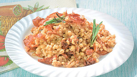 Kroupové rizoto s chorizem