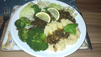 Marinovaná jehněčí kýta, Jehněčí při servírování