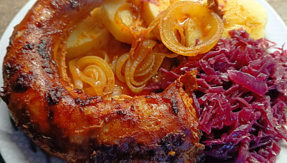 Pečený krůtí krk v marinádě