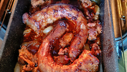 Pečený krůtí krk v marinádě