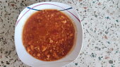 Polévka z červené čočky, mrkve s rajčaty