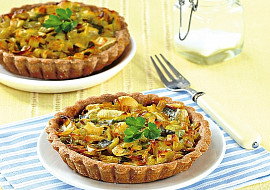 Špaldový koláč s pórkem