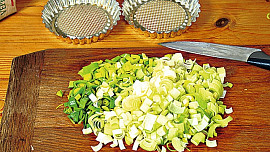 Špaldový koláč s pórkem