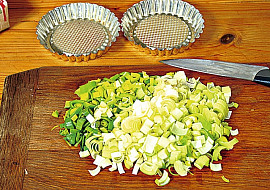 Špaldový koláč s pórkem