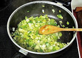 Špaldový koláč s pórkem