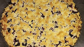 Borůvkový máslový koláč