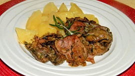 Kuřecí játra na rozmarýnu