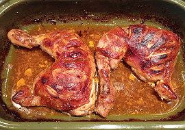 Pečené kuře v citrono - medové marinádě s česnekem