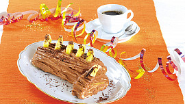 Roláda s ananasem a čokoládovým krémem