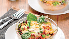 Zapékaná těstovinová hnízda