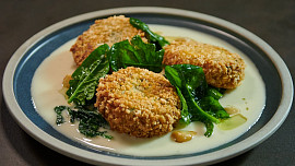 Bramborové karbanátky s modrým sýrem podle Marka Fichtnera