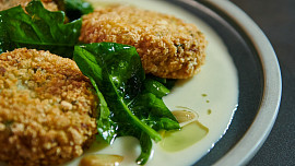 Bramborové karbanátky s modrým sýrem podle Marka Fichtnera