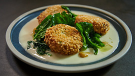 Bramborové karbanátky s modrým sýrem podle Marka Fichtnera