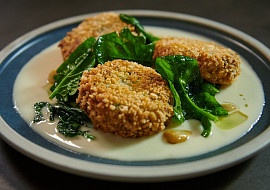 Bramborové karbanátky s modrým sýrem podle Marka Fichtnera