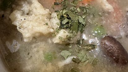 Houbovka s bramborovými noky, Houbová ♥️ s noky