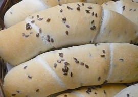 Jogurtové rohlíky se lněným semínkem