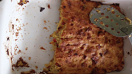 Pečený kostrbáč z vařených brambor