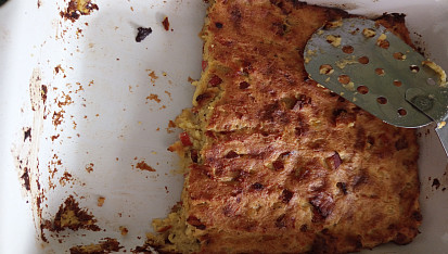 Pečený kostrbáč z vařených brambor