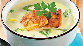 Krémová bramborová polévka s fenyklem