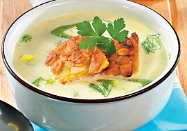 Krémová bramborová polévka s fenyklem