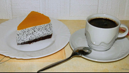 Makový nepečený cheesecake s pomerančem