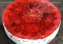 Nepečený dort s ovocem