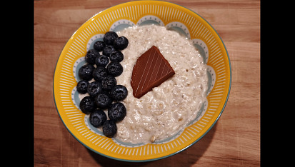 Ovesná kaše slazená banánem