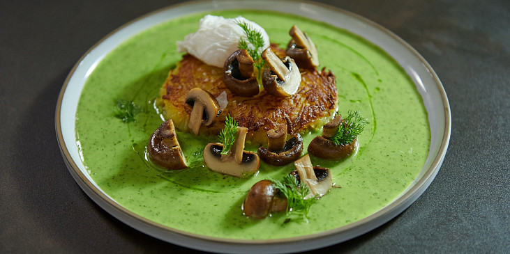 Bramborové rösti s koprovou omáčkou podle Marka Fichtnera