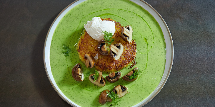 Bramborové rösti s koprovou omáčkou podle Marka Fichtnera
