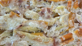 Gratinovaná dýně s bramborami