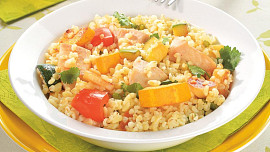 Krůtí kostky v bulguru