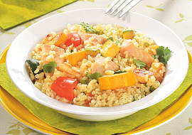 Krůtí kostky v bulguru