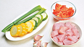 Krůtí kostky v bulguru