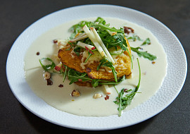 Slané dýňové lívance s omáčkou z podmáslí podle Marka Fichtnera