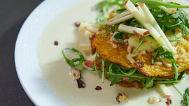 Slané dýňové lívance s omáčkou z podmáslí podle Marka Fichtnera