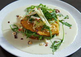 Slané dýňové lívance s omáčkou z podmáslí podle Marka Fichtnera