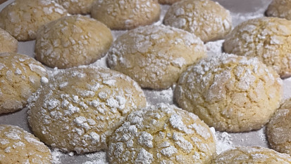 Pomerančové crinkles sušenky