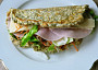Plněná tvarohová tortilla bez mouky (vhodná pro diabetiky s nízkosacharidovou stravou)